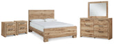 J&M Furniture - Ashley Furniture - Hyanna Queen Panel Bed with Dresser, Mirror and 1 Nightstand - Queen Panel Bed with Dresser, Mirror and 1 Nightstand - B1050B14